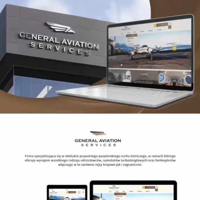 Projekt strony dla General Aviation Services