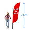 Flaga reklamowa z masztem 2,6m Slim Full Mini
