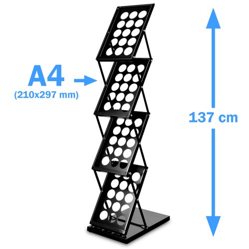 Ekspozytor czterokieszeniowy na ulotki A4