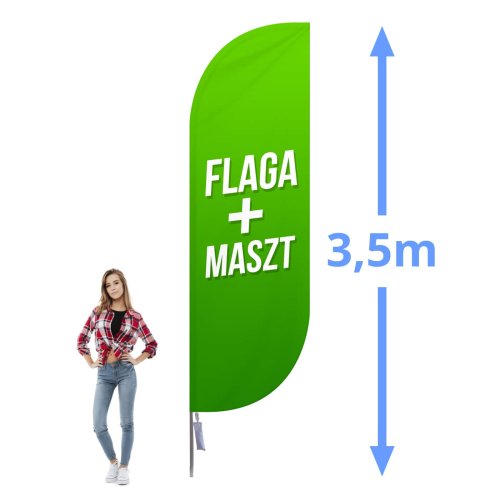 Flaga reklamowa z masztem 3,5m