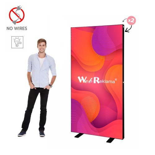 Stand modułowy podświetlany LED BOX 100x200 Czarny