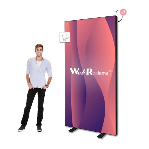 Stand modułowy podświetlany LED BOX 100x230 Czarny
