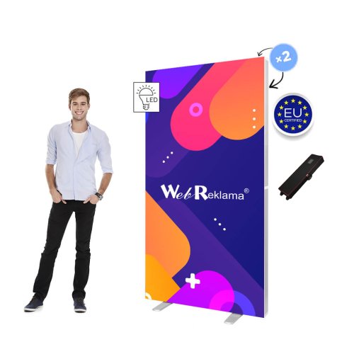 Stand modułowy podświetlany LED BOX 100x200 w zestawie z dedykowaną torbą transportową