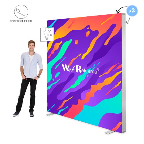 Ścianka dwustronna świecąca LED BOX PRO 200x240