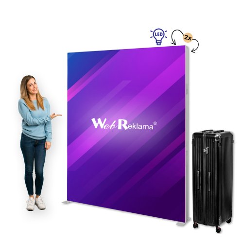 Ścianka LED Premium 200x250 w walizce na kółkach