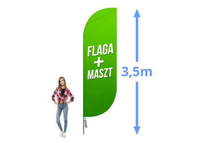 Flaga reklamowa z masztem 3,5m